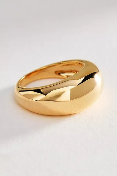 By Anthropologie Chunky Metal Stacking Ring In Gold