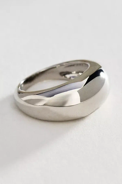 By Anthropologie Chunky Metal Stacking Ring In Metallic