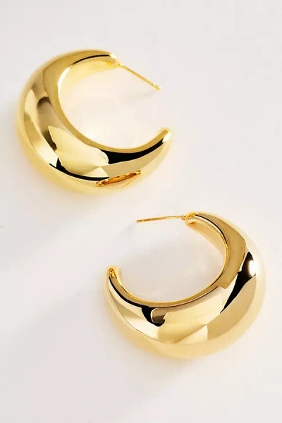 By Anthropologie Chunky Mini Hoop Earrings In Gold