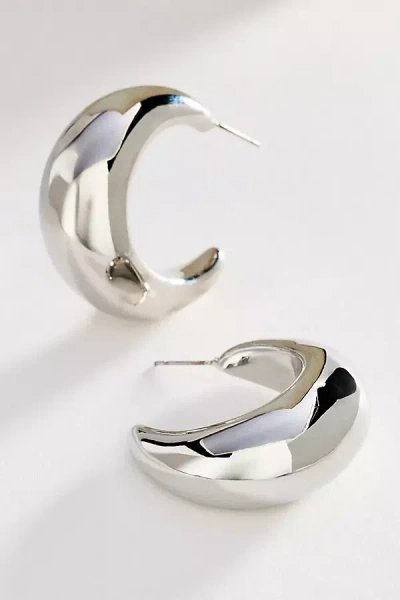 By Anthropologie Chunky Mini Hoop Earrings In Metallic
