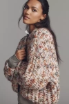 By Anthropologie Chunky Open-front Cardigan Sweater In Brown