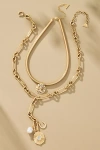 By Anthropologie Chunky Pearl Chain Necklace