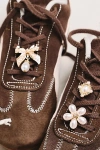 By Anthropologie Chunky Pearl Shoe Charms, Set Of 3 In Brown