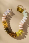By Anthropologie Chunky Rainbow Necklace In Green