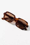 By Anthropologie Chunky Rectangular Sunglasses In Brown