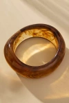 By Anthropologie Chunky Resin Bangle Bracelet In Brown