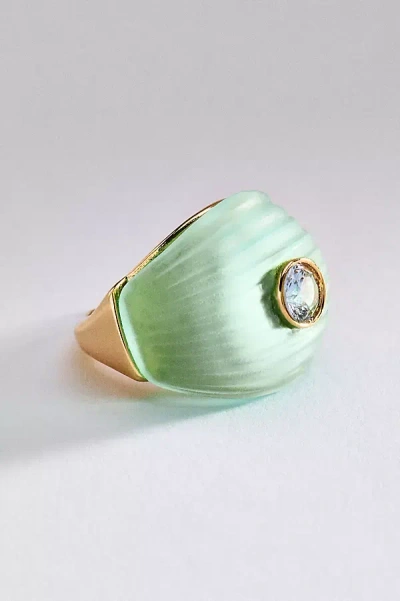 By Anthropologie Chunky Resin Ring In Green