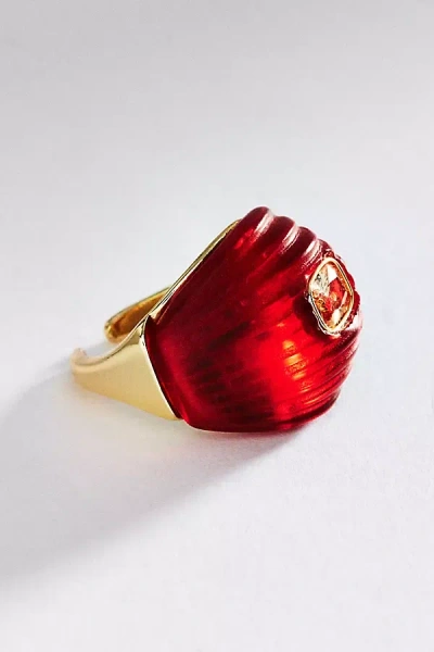 By Anthropologie Chunky Resin Ring In Green