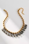By Anthropologie Chunky Stone Necklace In Gold