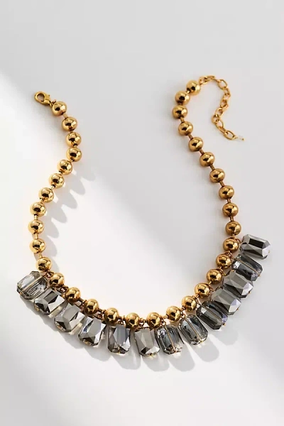 By Anthropologie Chunky Stone Necklace In Gold