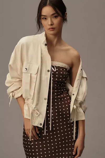 By Anthropologie Cinch-waist Shirt Jacket In White