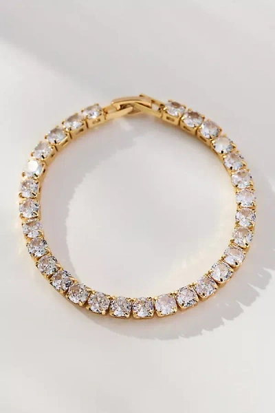 By Anthropologie Circle Crystal Bracelet In Gold