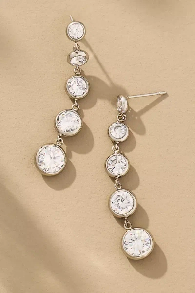 By Anthropologie Circle Faceted Crystal Dangle Earrings