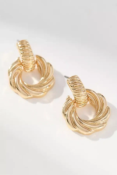 By Anthropologie Circle Twist Earrings In Gold