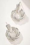 By Anthropologie Circle Twist Earrings In Silver