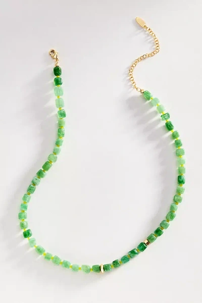 By Anthropologie Citrus Beaded Necklace In Gold