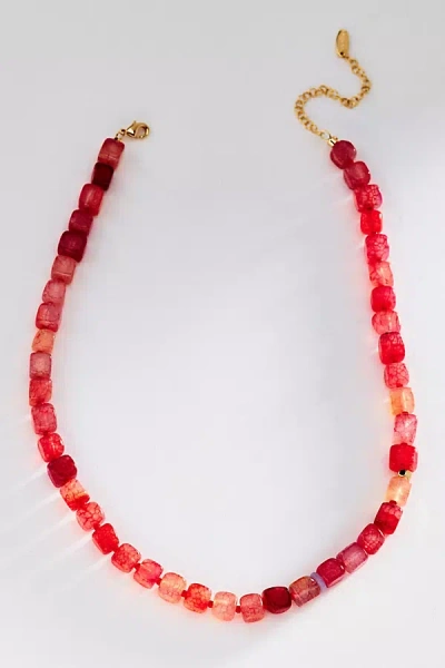 By Anthropologie Citrus Beaded Necklace In Pattern