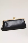 By Anthropologie Claire Vegan-leather Turnlock Clutch In Black