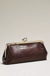 By Anthropologie Claire Vegan-leather Turnlock Clutch In Brown