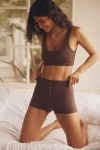 By Anthropologie Classic Cotton Boyshorts In Brown