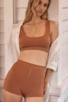 By Anthropologie Classic Cotton Boyshorts In Brown