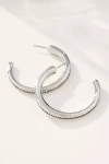 By Anthropologie Classic Crystal Hoop Earrings In Silver