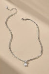 By Anthropologie Classic Crystal Necklace In Silver