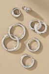 By Anthropologie Classic Huggie Hoop Earrings, Set Of 4