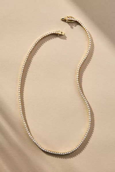 By Anthropologie Classic Tennis Necklace In Gold