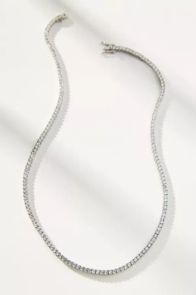 By Anthropologie Classic Tennis Necklace In Grey