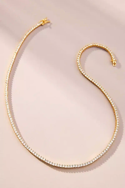 By Anthropologie Classic Tennis Necklace In Yellow