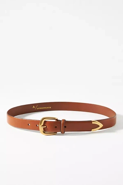 By Anthropologie Clean Western Belt In Brown