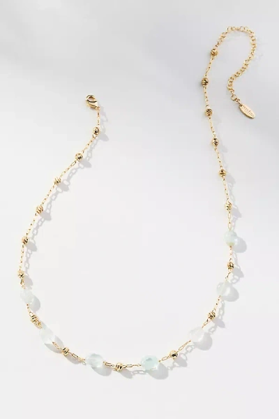 By Anthropologie Clear Bead Necklace In Transparent