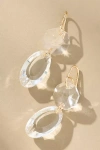 By Anthropologie Clear Crystal Drop Earrings In Transparent