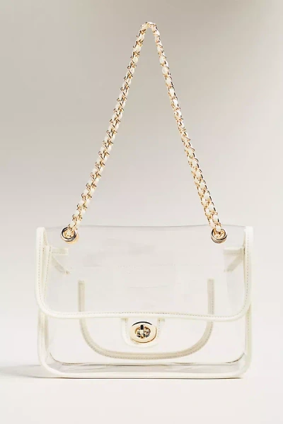 By Anthropologie Clear Game Day Double-strap Crossbody Bag In Transparent