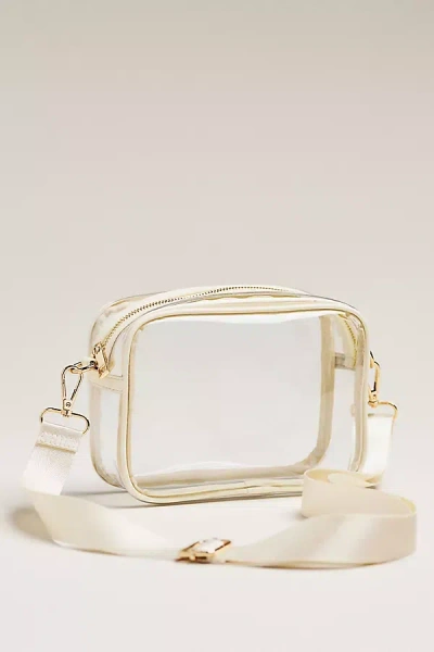 By Anthropologie Clear Stadium Crossbody Bag In White