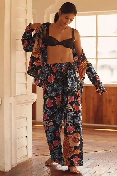 By Anthropologie Cloud Flannel Pajama Pants In Brown