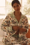 By Anthropologie Cloud Flannel Pajama Top In Brown