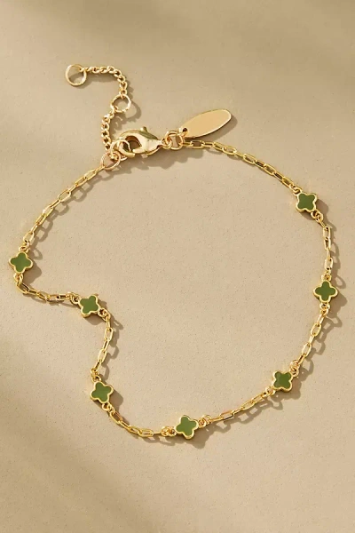 By Anthropologie Clover Chain Wrap Bracelet In Sand