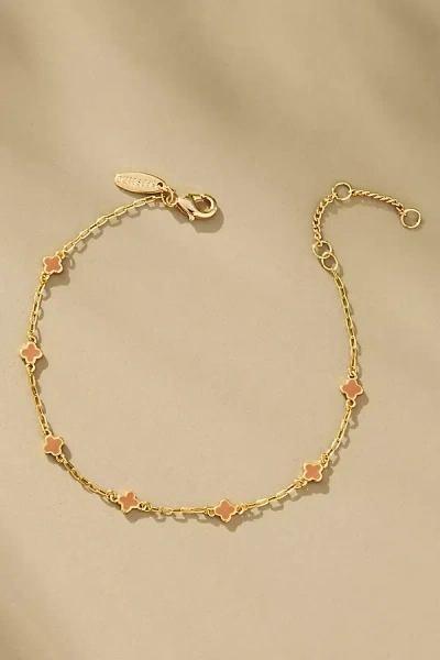 By Anthropologie Clover Chain Wrap Bracelet In Brown