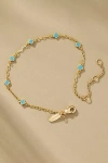 By Anthropologie Clover Chain Wrap Bracelet In Blue