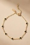 By Anthropologie Clover Chain Wrap Bracelet In Black