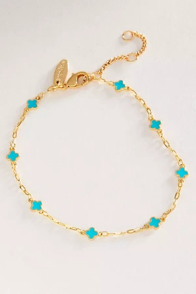 By Anthropologie Clover Chain Wrap Bracelet In Gold