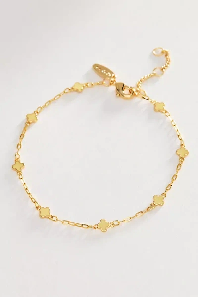 By Anthropologie Clover Chain Wrap Bracelet In Gold