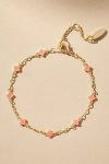 By Anthropologie Clover Chain Wrap Bracelet In Orange