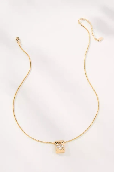 By Anthropologie Clover Icon Pendant &14k Gold-plated Chain Necklace
