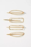 By Anthropologie Clubhouse Barrettes, Set Of 4 In Gold