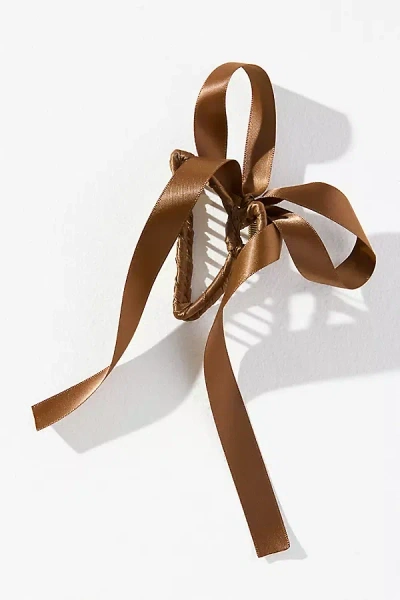By Anthropologie Clubhouse Bow Hair Claw Clip In Beige