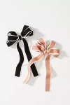 By Anthropologie Clubhouse Trimmed Bows, Set Of 2 In Multi