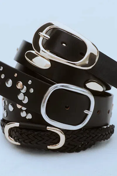 By Anthropologie Cluster Studded Belt In Black